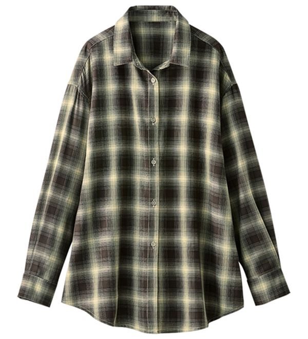 BELLUNA（ベルーナ）の「ゆったり快適チェック柄シャツチュニック（チュニック）」｜詳細画像