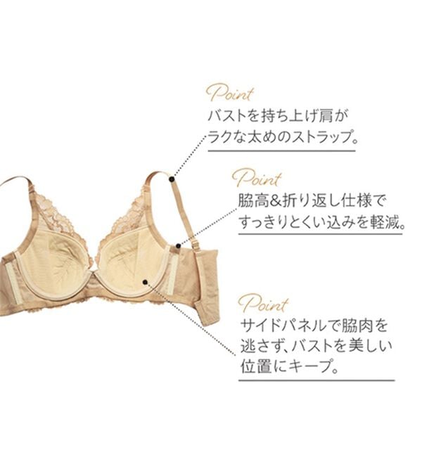 LAVIENNE（ラヴィエンヌ）の「楽してキレイにすっきり美ラインフィットブラ（ブラジャー）」｜詳細画像