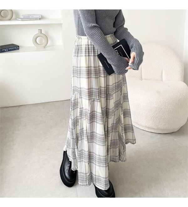 GeeRA（ジーラ）の「切替フレアーロングスカート（ロングスカート）」｜詳細画像