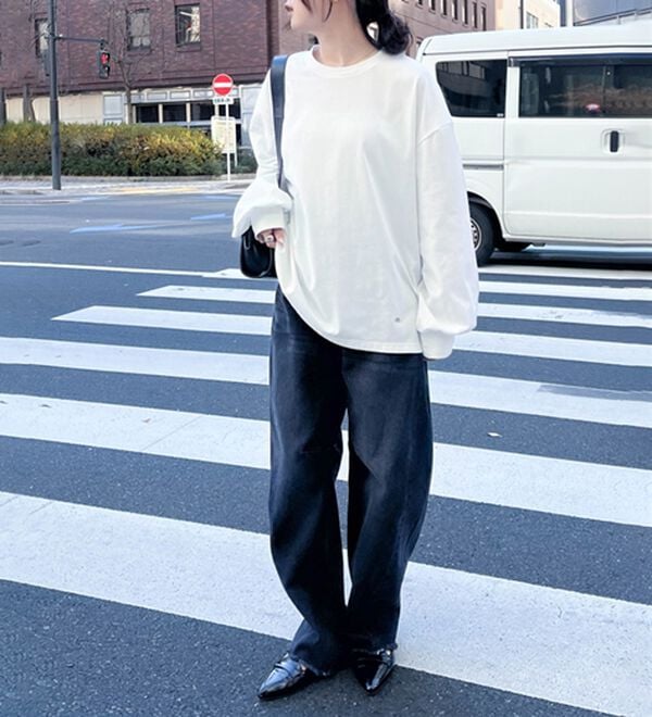 RANAN（ラナン）の「多機能ベーシックオーバーサイズ長袖Tシャツ（Tシャツ）」｜詳細画像