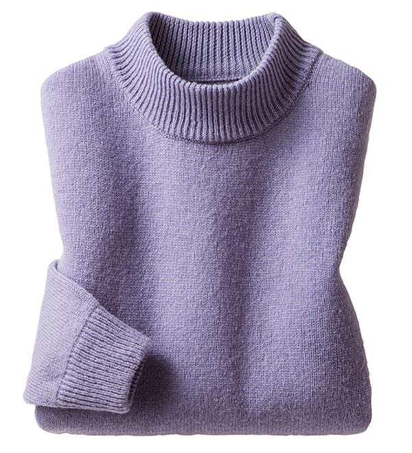 ルフラン（ルフラン）の「選べる！洗えるぬくもりウール１００％セーター（ニット・セーター）」｜ブルーグレー2