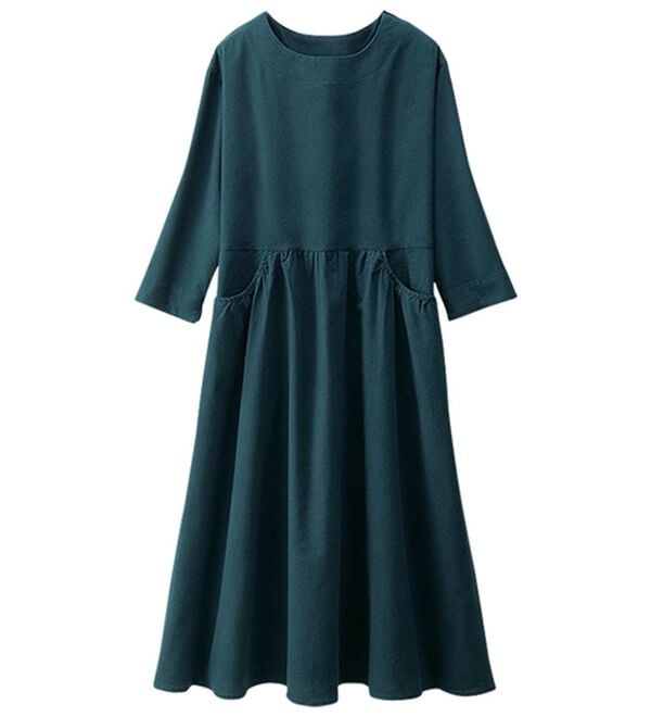 BELLUNA（ベルーナ）の「ゆったりギャザーポケット付ワンピース（その他ワンピース）」｜詳細画像