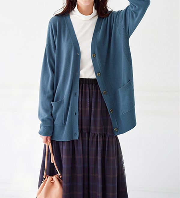 BELLUNA（ベルーナ）の「もちもちカシミヤタッチニットカーディガン（ニットカーディガン）」｜詳細画像