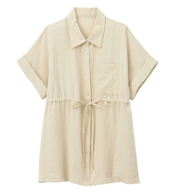 GeeRA（ジーラ）の「２ｗａｙウエストリボンシャツチュニック（チュニック）」｜詳細画像