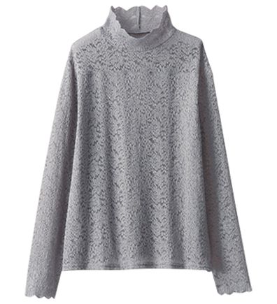 BELLUNA（ベルーナ）の「重ね着を楽しむ冬インナー！レースプルオーバー（カットソー）」