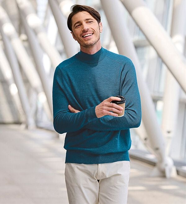 「＜コムルヴァン・オム＞メリノの自信！洗練ハイネック（メンズニット・セーター）」｜詳細画像