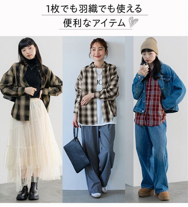 BELLUNA（ベルーナ）の「サラッと軽い！チェック柄シャツ（シャツ）」｜詳細画像