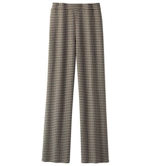 BELLUNA（ベルーナ）の「やわらかニットジャカードワイドパンツ（ワイドパンツ・ガウチョ）」｜ﾌﾞﾗｳﾝ系ﾁｪｯｸ