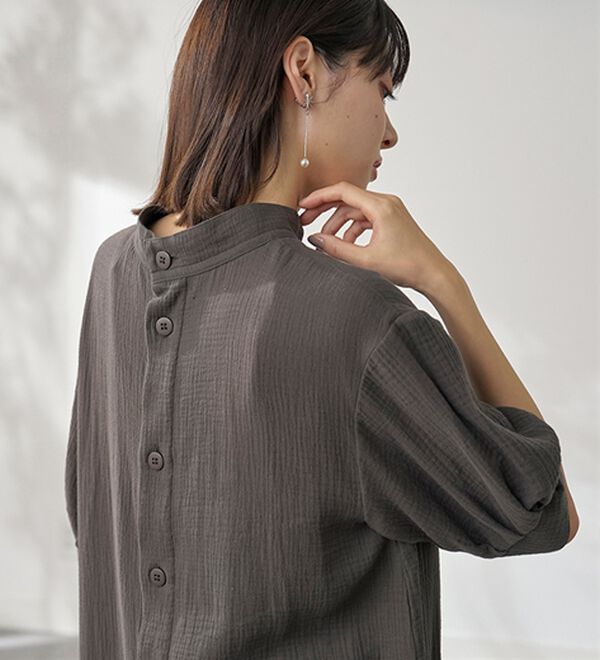 BELLUNA（ベルーナ）の「《ＨｕｇＲｅａｍコットン》ダブルガーゼゆったりワンピース（チュニックワンピース）」｜詳細画像