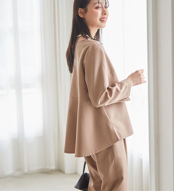 RANAN（ラナン）の「【選べるデザイン】楽してきれい見え！セットアップ（ブラウススーツ）」｜詳細画像