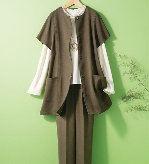 ルフラン（ルフラン）の「ふわふわ裏起毛お出かけスーツ（セットアップ）」｜詳細画像