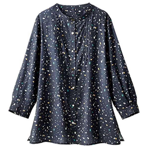 BELLUNA（ベルーナ）の「ピンタック使いドット柄プリントブラウス（ブラウス）」｜詳細画像