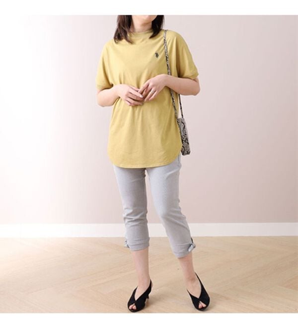 BELLUNA（ベルーナ）の「美脚ストレッチ裾リボンクロップドパンツ（クロップドパンツ）」｜詳細画像