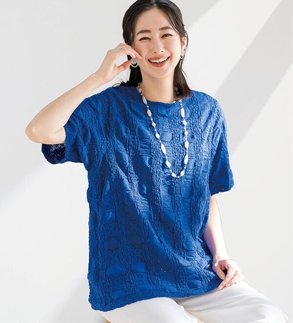 ルフラン（ルフラン）の「着る美人。レースジャカード（カットソー）」｜詳細画像