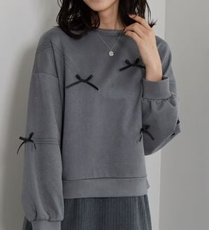 BELLUNA（ベルーナ）の「スエード調リボンモチーフチュニック（チュニック）」｜詳細画像
