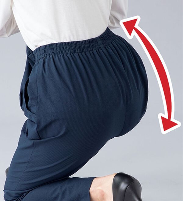 ルフラン（ルフラン）の「【３本組】サッカー素材テーパードパンツ＜ポピー＞（テーパードパンツ）」｜詳細画像