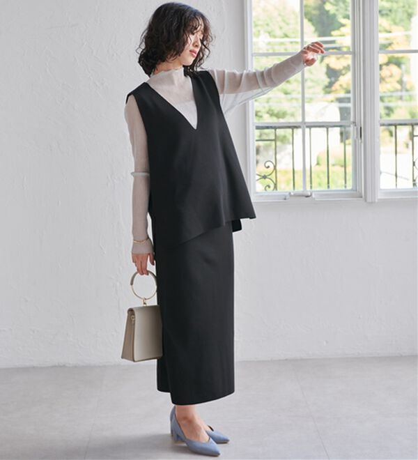 RANAN（ラナン）の「ニットベストセットアップ（ロングスカート）」｜詳細画像