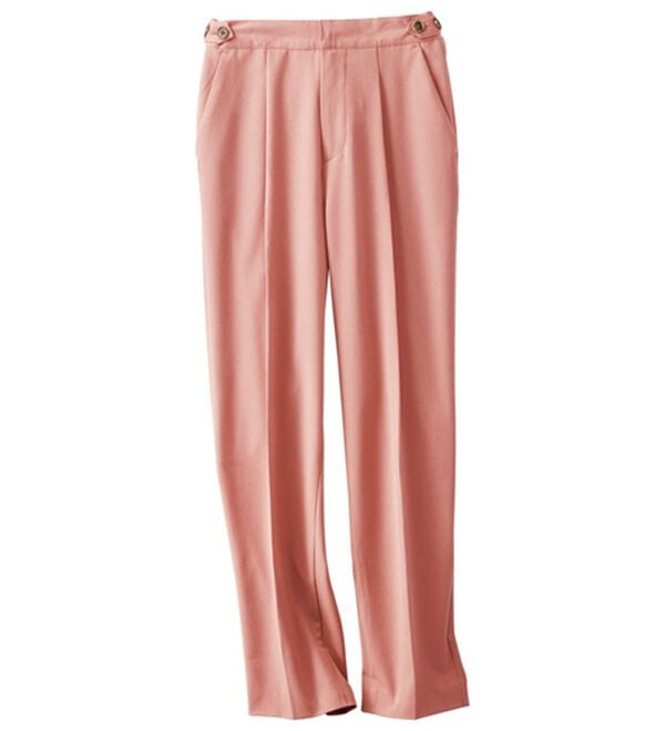 BELLUNA（ベルーナ）の「こっそりおなかがラクラク！ボタン使いウエスト調整テーパードパンツ（テーパードパンツ）」｜詳細画像