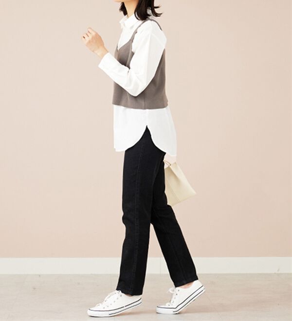 BELLUNA（ベルーナ）の「ホワイトヤーンストレッチカラーパンツ（フルレングスパンツ）」｜詳細画像