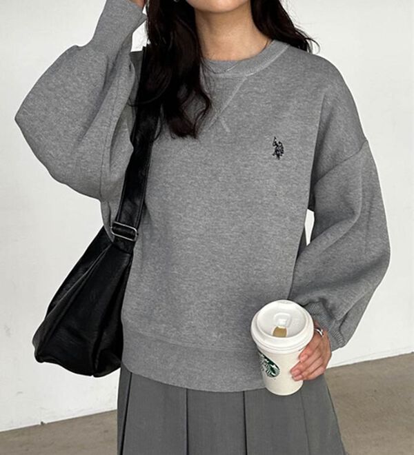 RANAN（ラナン）の「＜U.S.POLO ASSN.＞刺繍スウェットライクニット（ニット・セーター）」｜詳細画像