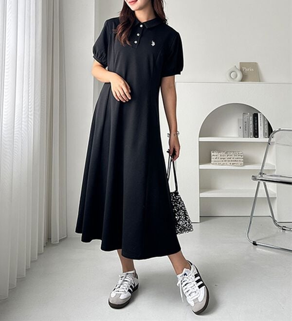 GeeRA（ジーラ）の「【Ｕ．Ｓ．ＰＯＬＯＡＳＳＮ】ポロ衿ワンピ―ス（その他ワンピース）」｜詳細画像
