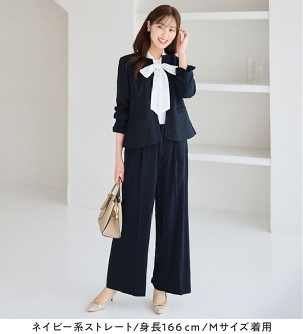 alotta（アロッタ）の「【選べるパンツ】洗える！３点セット着回し力抜群スーツ（パンツスーツ）」｜詳細画像