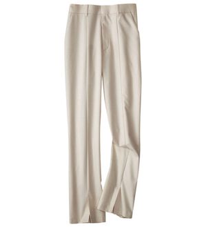 BELLUNA（ベルーナ）の「ウール入りスリットデザインフレアーパンツ（フルレングスパンツ）」｜アイボリー