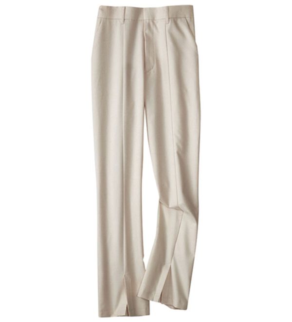 BELLUNA（ベルーナ）の「ウール入りスリットデザインフレアーパンツ（フルレングスパンツ）」｜アイボリー