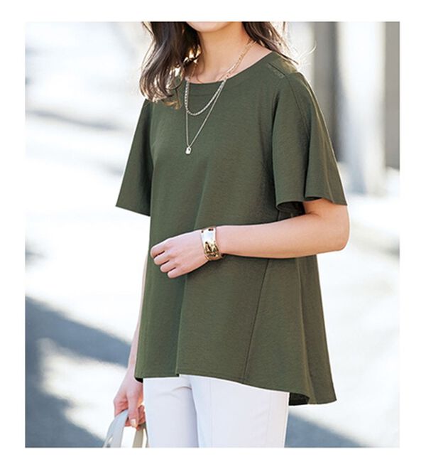 BELLUNA（ベルーナ）の「かのこ素材レース切替フレアープルオーバー（カットソー）」｜詳細画像