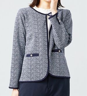 BELLUNA（ベルーナ）の「＜セレモニースタイル＞ポケット付ツイード調ジャケット（その他ジャケット）」｜ネイビー系