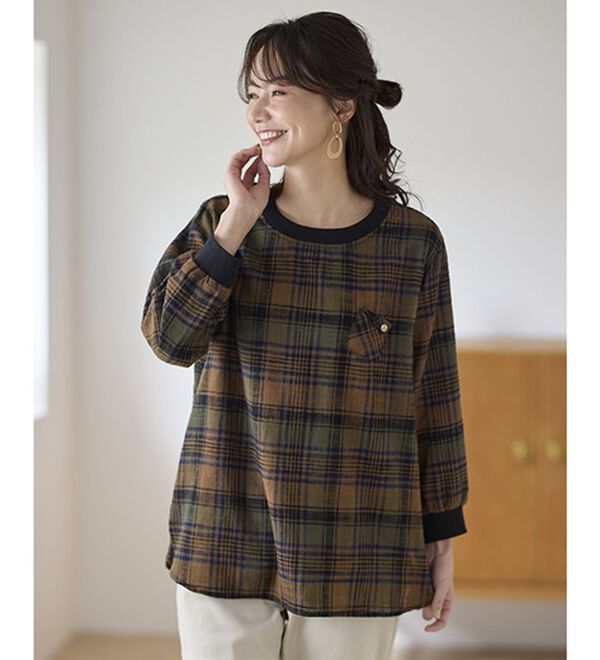 BELLUNA（ベルーナ）の「スラブ素材リブ使いブラウス（ブラウス）」｜詳細画像