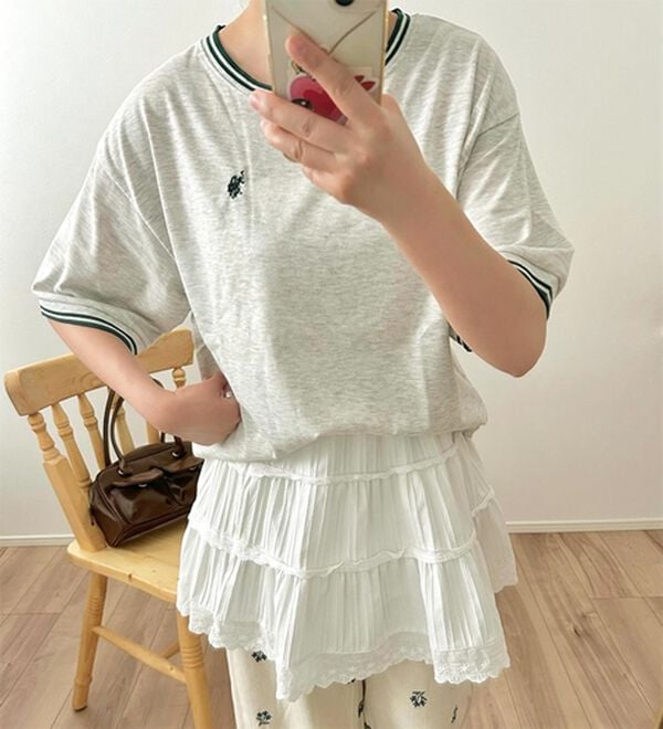 GeeRA（ジーラ）の「【ＵＳ．ＰＯＬＯ．ＡＳＳＮ】ライン配色Ｔシャツ（Tシャツ）」｜詳細画像