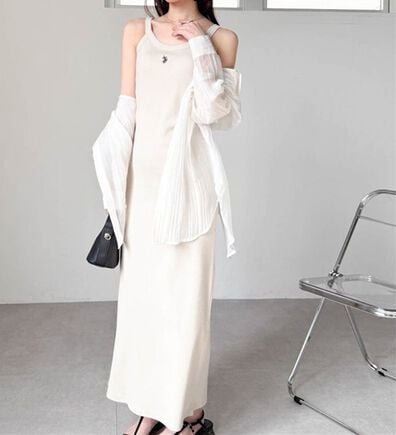 RANAN（ラナン）の「＜Ｕ．Ｓ．ＰＯＬＯ　ＡＳＳＮ．＞カップ付アメスリリブワンピース（カットソーワンピース）」