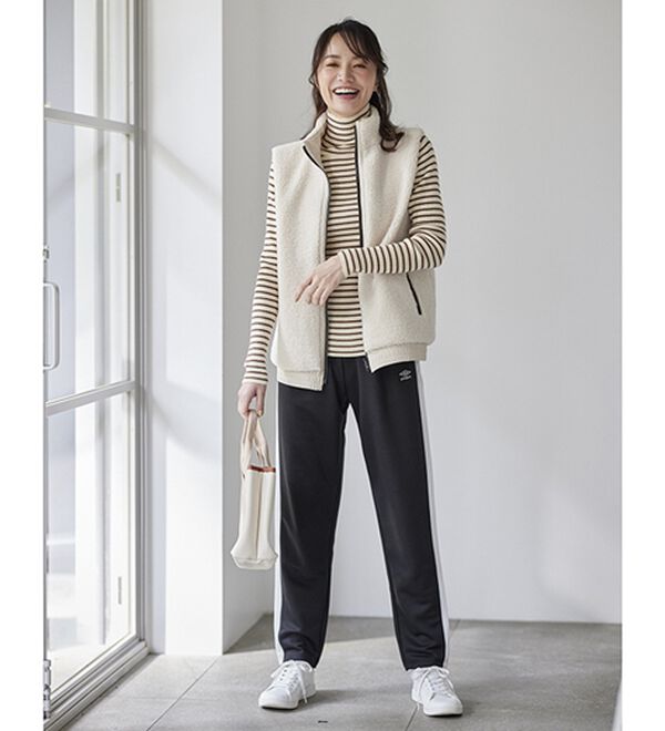 BELLUNA（ベルーナ）の「＜ｕｍｂｒｏ＞ジャージーラインパンツ（その他パンツ）」｜詳細画像