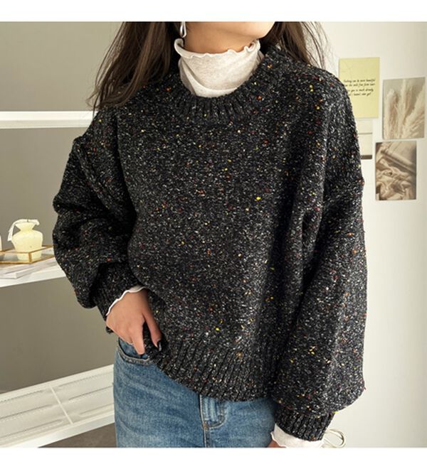 GeeRA（ジーラ）の「カラーネッププルオーバー（ニット・セーター）」｜詳細画像