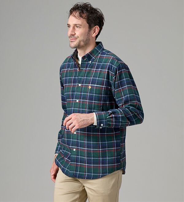 「＜ポロ・ビーシーエス＞裏ボアチェックシャツ（メンズシャツ）」｜詳細画像