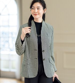 ルフラン（ルフラン）の「シルクノイル混デザイン衿ジャケット＜クイレス＞（その他ジャケット）」｜詳細画像