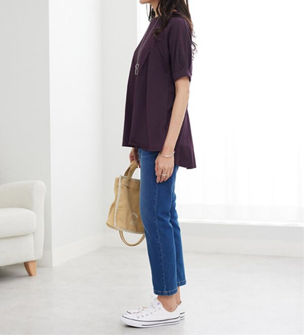 BELLUNA（ベルーナ）の「バックフレアーパフ袖プルオーバー（カットソー）」｜詳細画像