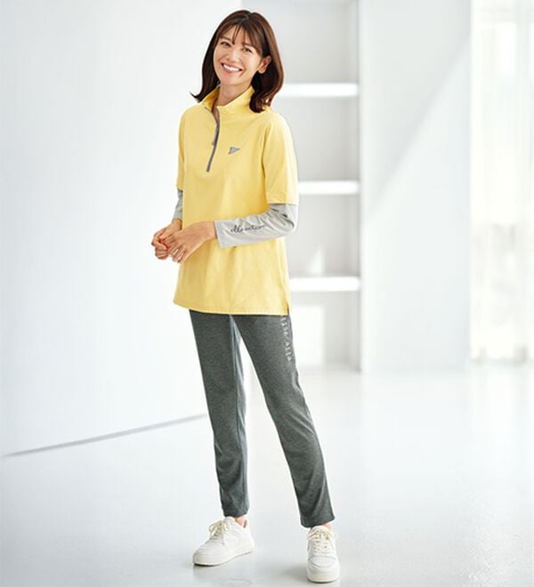 BELLUNA（ベルーナ）の「＜ＥＬＬＥ　Ａｃｔｉｖｅ＞裏起毛ハニカムメッシュジャージパンツ（その他パンツ）」｜詳細画像