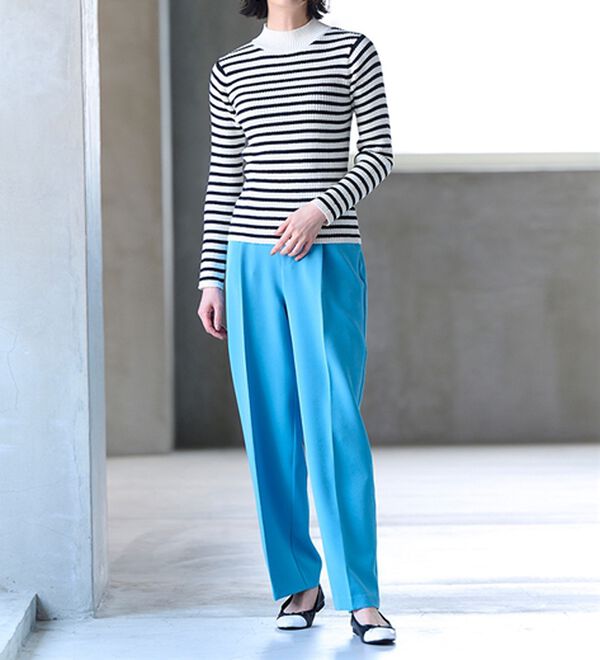 RANAN（ラナン）の「もちもちリブパイピングハイネックニット（ニット・セーター）」｜詳細画像