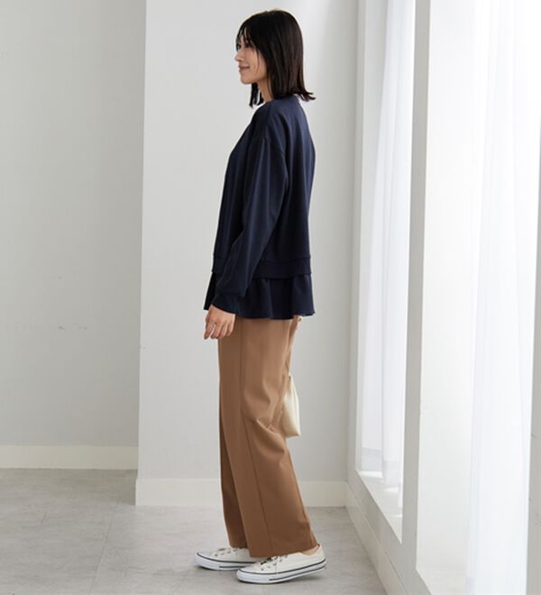 BELLUNA（ベルーナ）の「裏起毛素材ドッキングカーディガン（その他カーディガン）」｜詳細画像