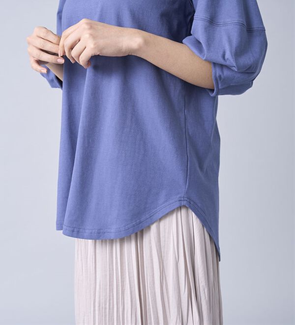 BELLUNA（ベルーナ）の「強撚綿１００％袖デザインプルオーバー（カットソー）」｜詳細画像