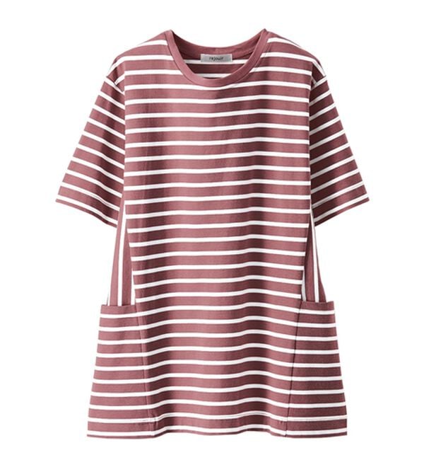 BELLUNA（ベルーナ）の「サイドポケット使いボーダー柄チュニック（チュニック）」｜詳細画像