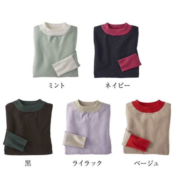 BELLUNA（ベルーナ）の「ラメ入り配色ニットプルオーバー（ニット・セーター）」｜詳細画像