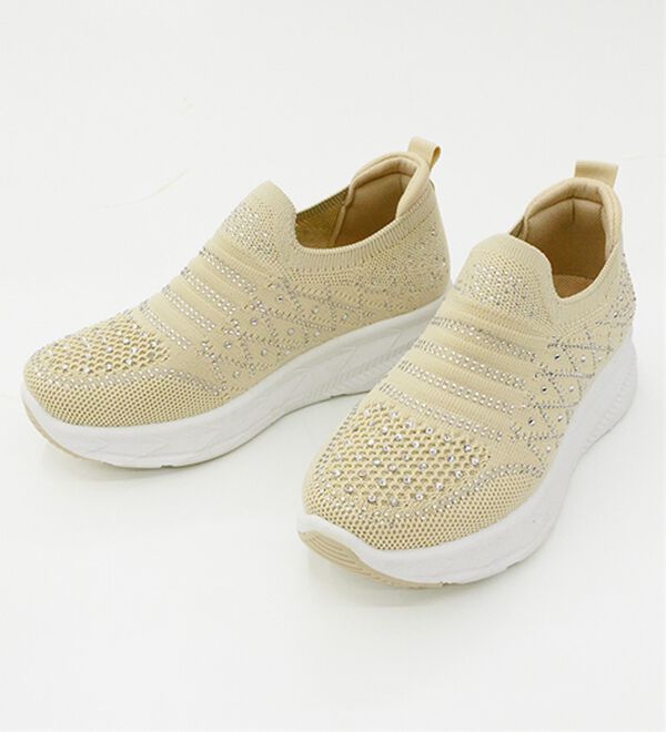 BELLUNA（ベルーナ）の「きらめきビジューニットスニーカー（スニーカー）」｜詳細画像