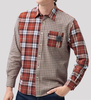 「＜インスパイア＞パッチワークデザインシャツ（メンズシャツ）」｜詳細画像