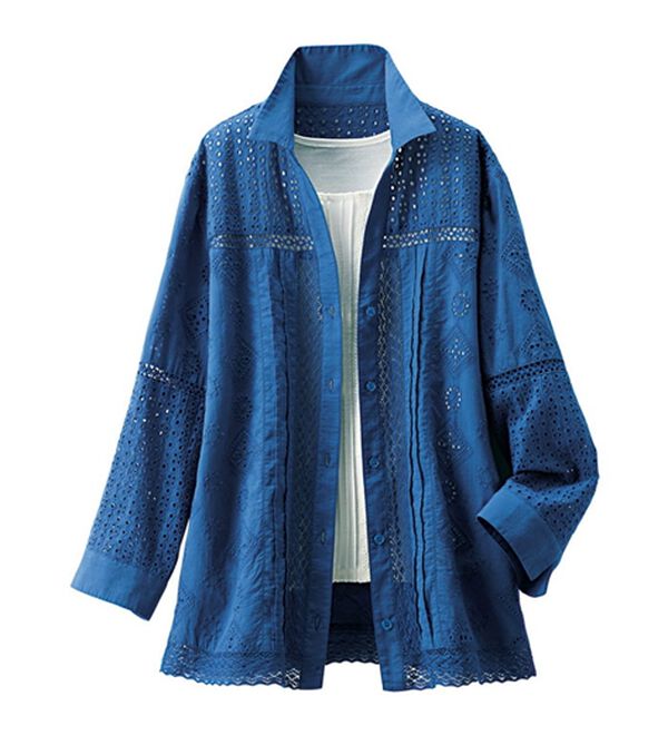 ルフラン（ルフラン）の「綿１００％贅沢レースジャケット（その他ジャケット）」｜詳細画像