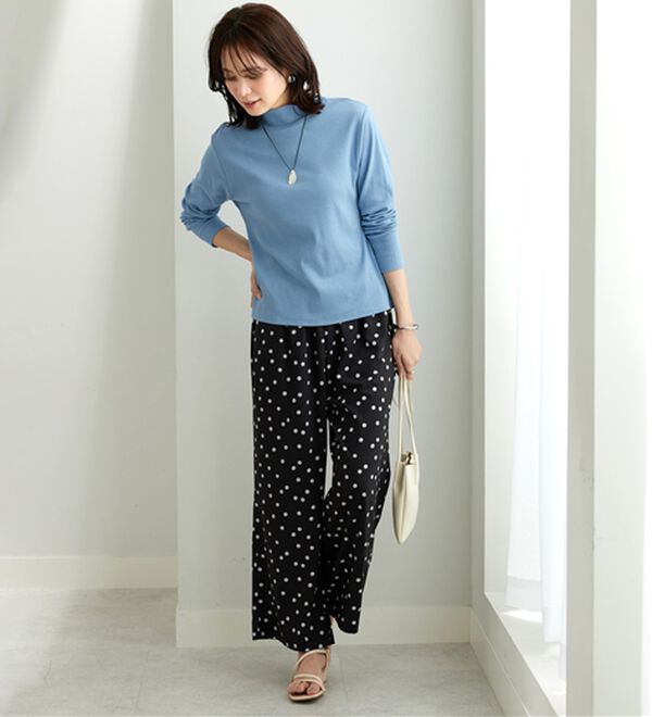 「シンプルデザイン！ハイネックプルオーバー（カットソー）」｜詳細画像