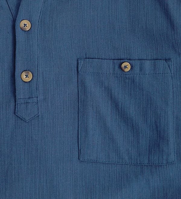 「ざっくり木綿のゆったりリラックスシャツ（メンズシャツ）」｜詳細画像