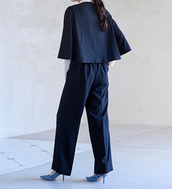 2点セット＞フレアージャケットワイドパンツセット - ベルーナ